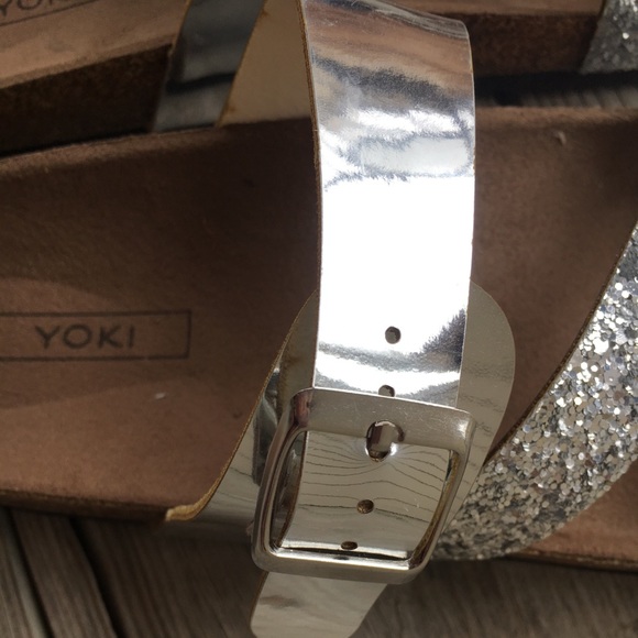 Silver sparkle strap sandals - Picture 4 of 6